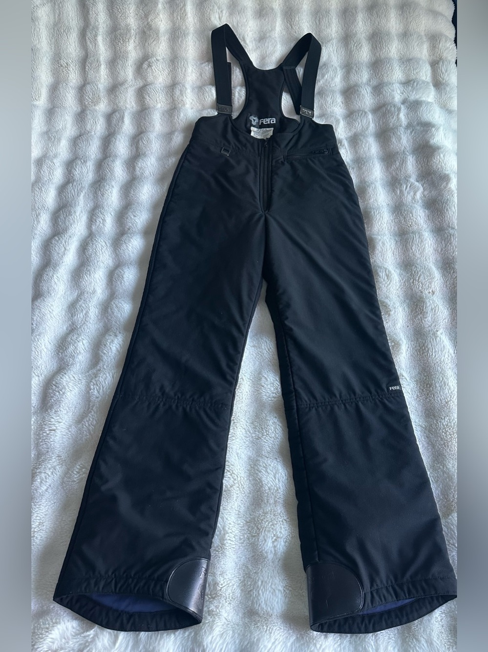 Fera Black Ski Bib Pants with Adjustable Straps